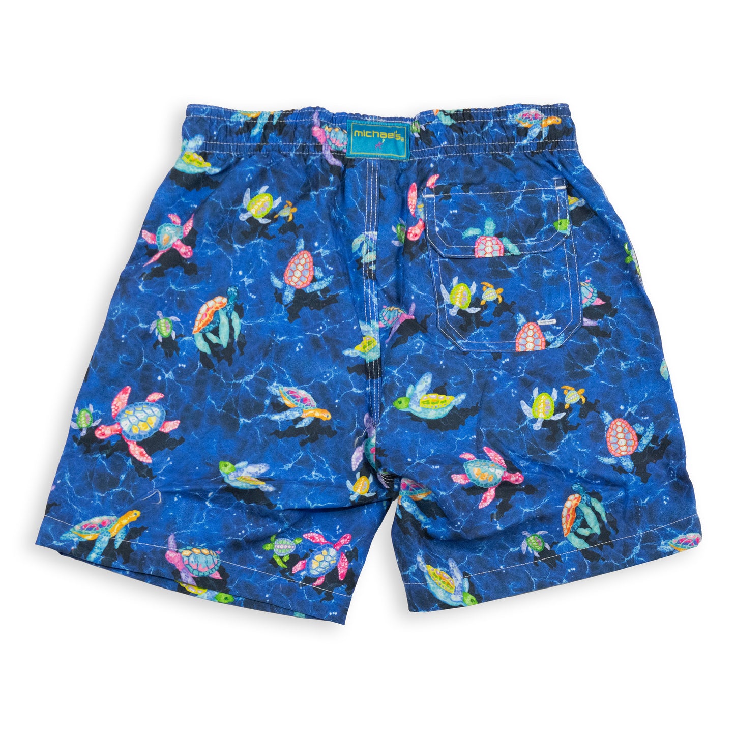 Kid's New Turtles Mesh Swim Trunk - Navy Blue