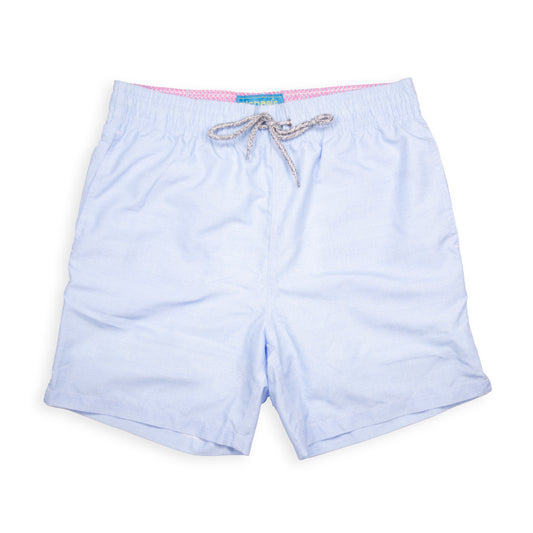 Men's Mesh Liner Swim Trunks - Solid Linen Sky