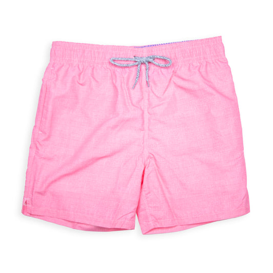 Men's Mesh Liner Swim Trunks - Solid Linen Coral