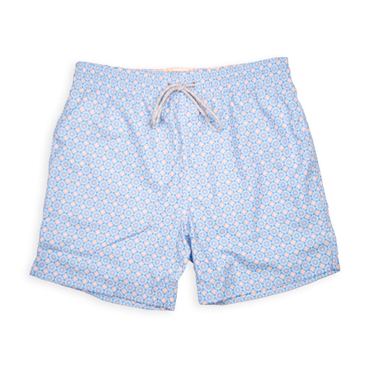 Men's Mesh Liner Swim Trunks - Medallion Light Blue