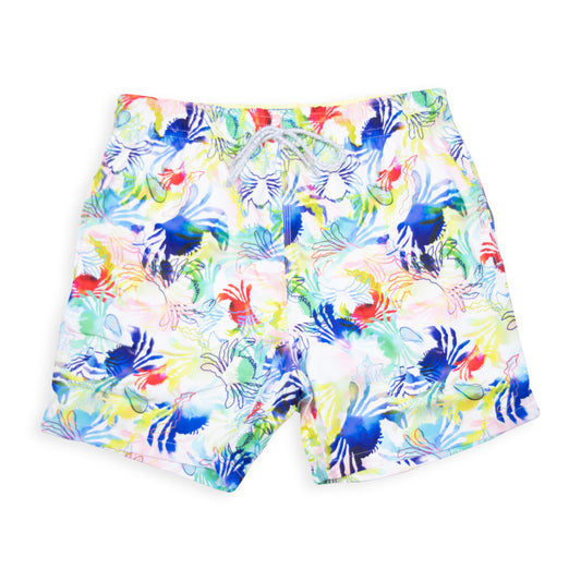 Men's Mesh Liner Swim Trunks - Crabs White