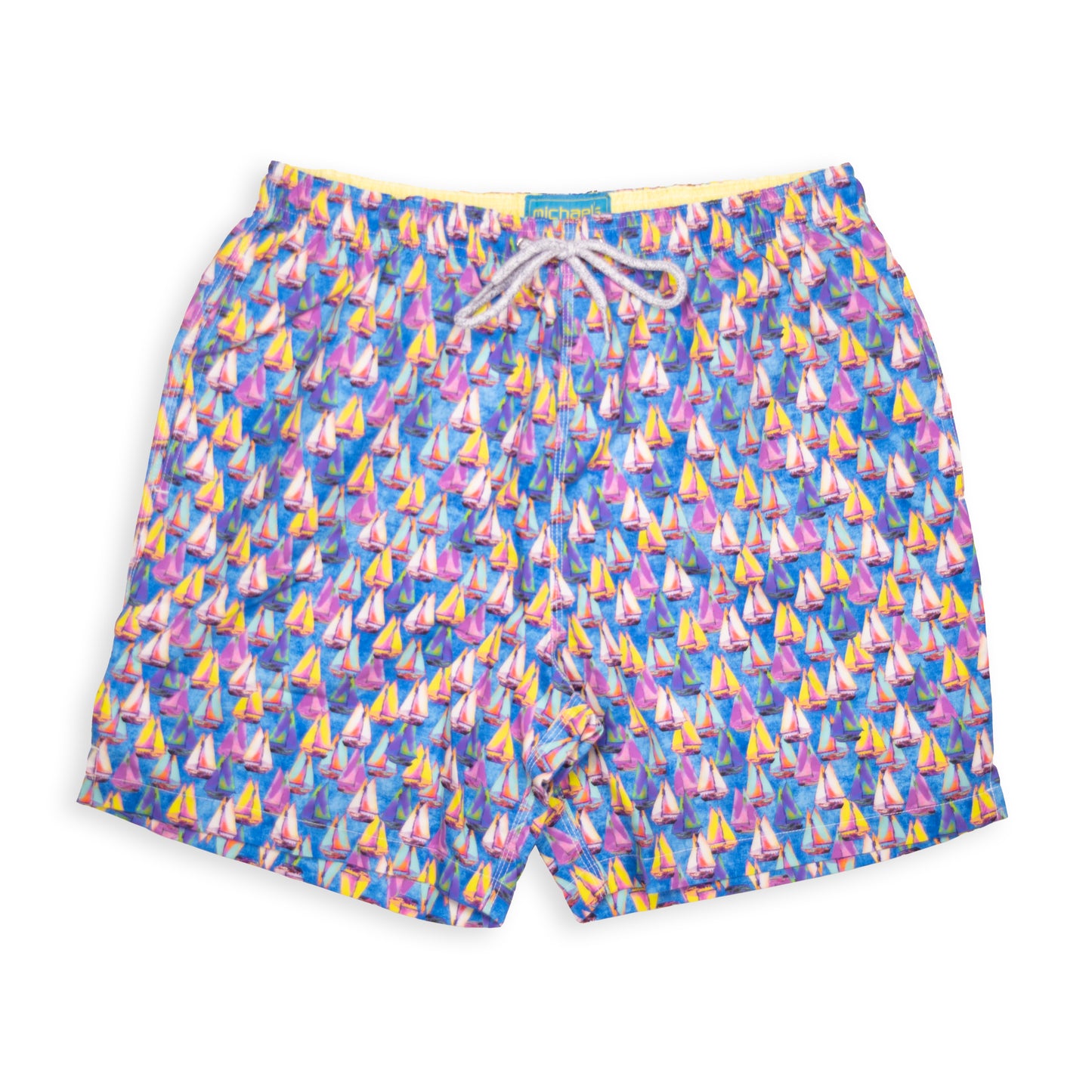 Men's Mesh Liner Swim Trunks - Aqua Sailing Away