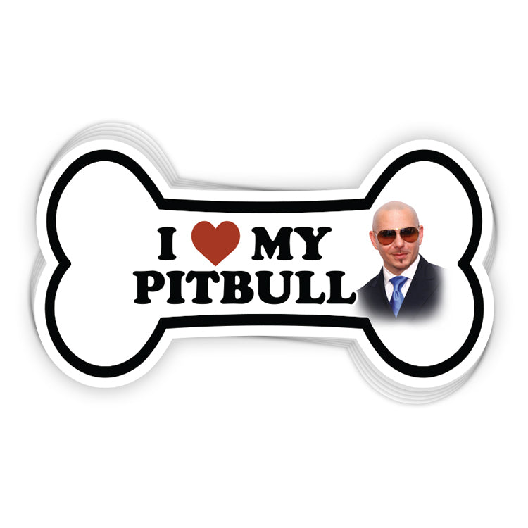 I Love My Pitbull (Bumper Sticker)