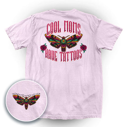 Cool Moms Have Tattoos Death Moth (Back Print)