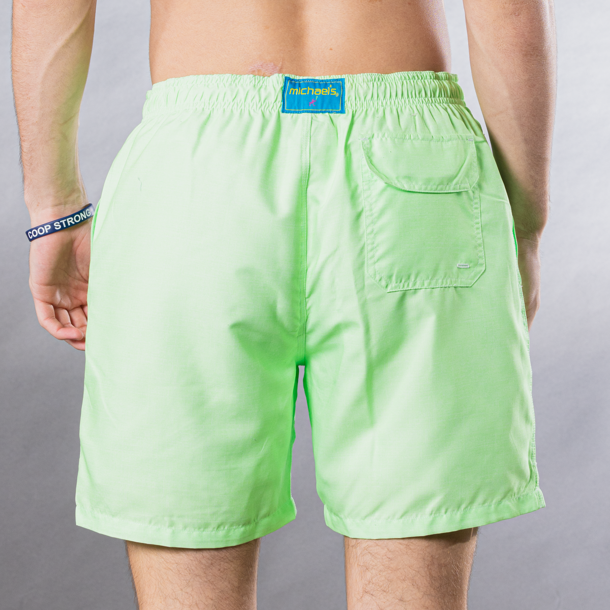 Men's Cyclist Liner Swim Trunks - Solid Linen Green