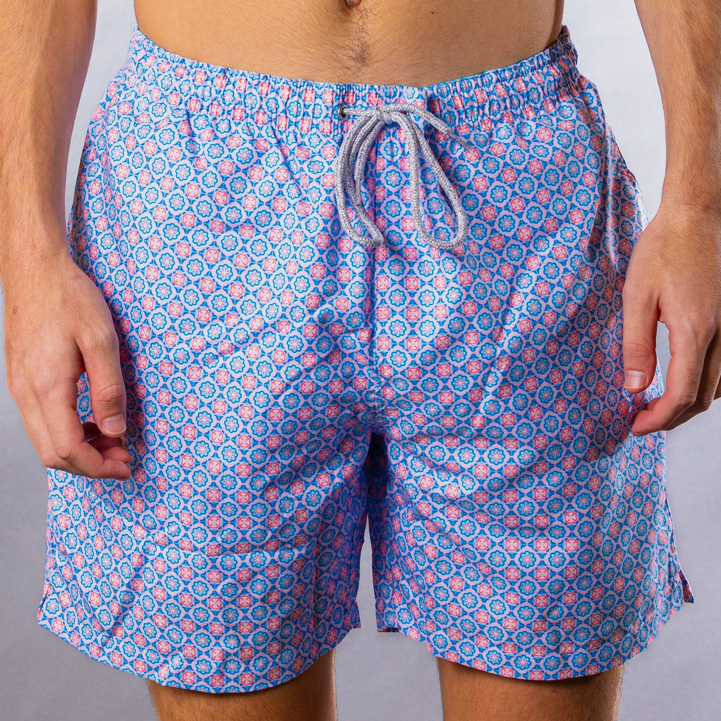 Men's Mesh Liner Swim Trunks - Medallion Pink