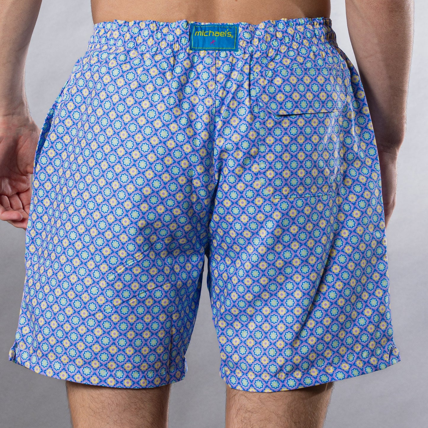 Men's Mesh Liner Swim Trunks - Medallion Lavender