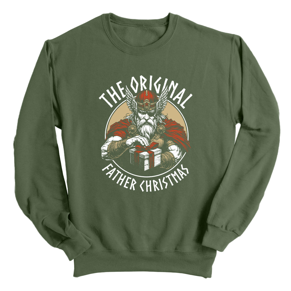 Roi Odin The Original Father Christmas Sweatshirt Military Green L