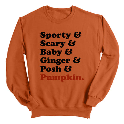 Sporty Scary Baby Ginger Posh Pumpkin