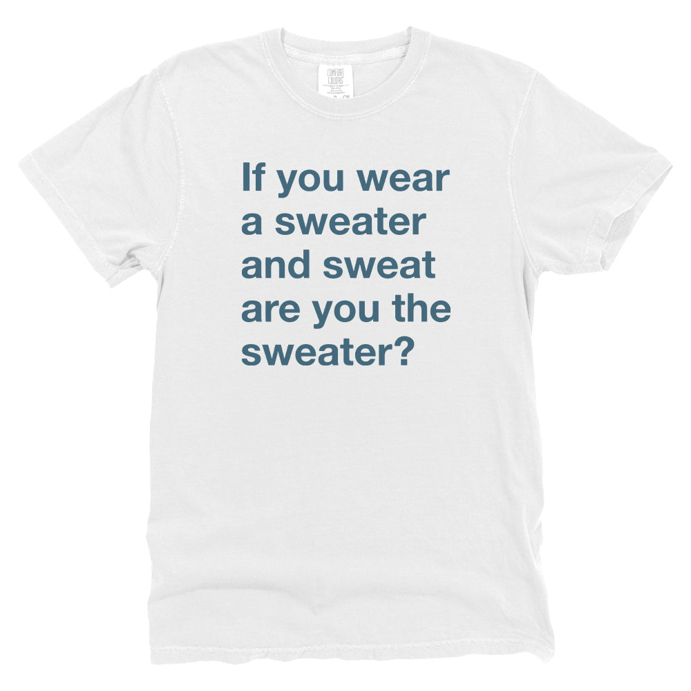 If You Wear a Sweater and Sweat are You The Sweater (Text Only)